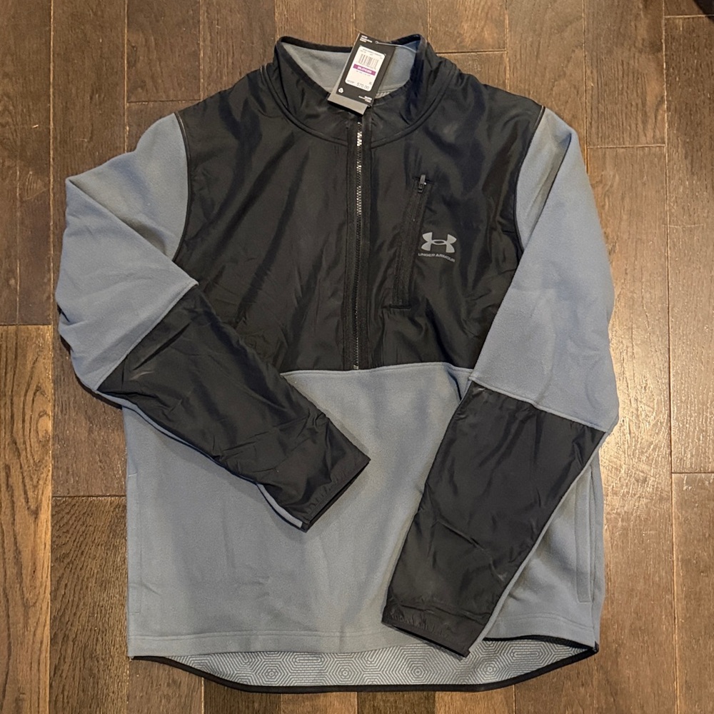 Under Armour Black and Gray Half-Zip Jacket
